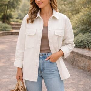 Rails SZ S August Shirt Jacket-Ecru Heavyweight NWT $198